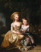 eisabeth Vige-Lebrun Portrait of Madame Royale and Louis oil painting artist